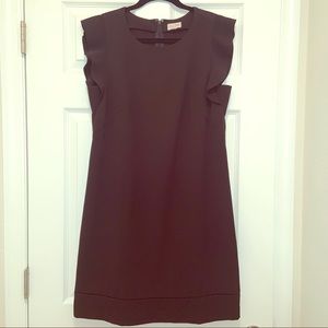 Black Flutter Sleeve Dress